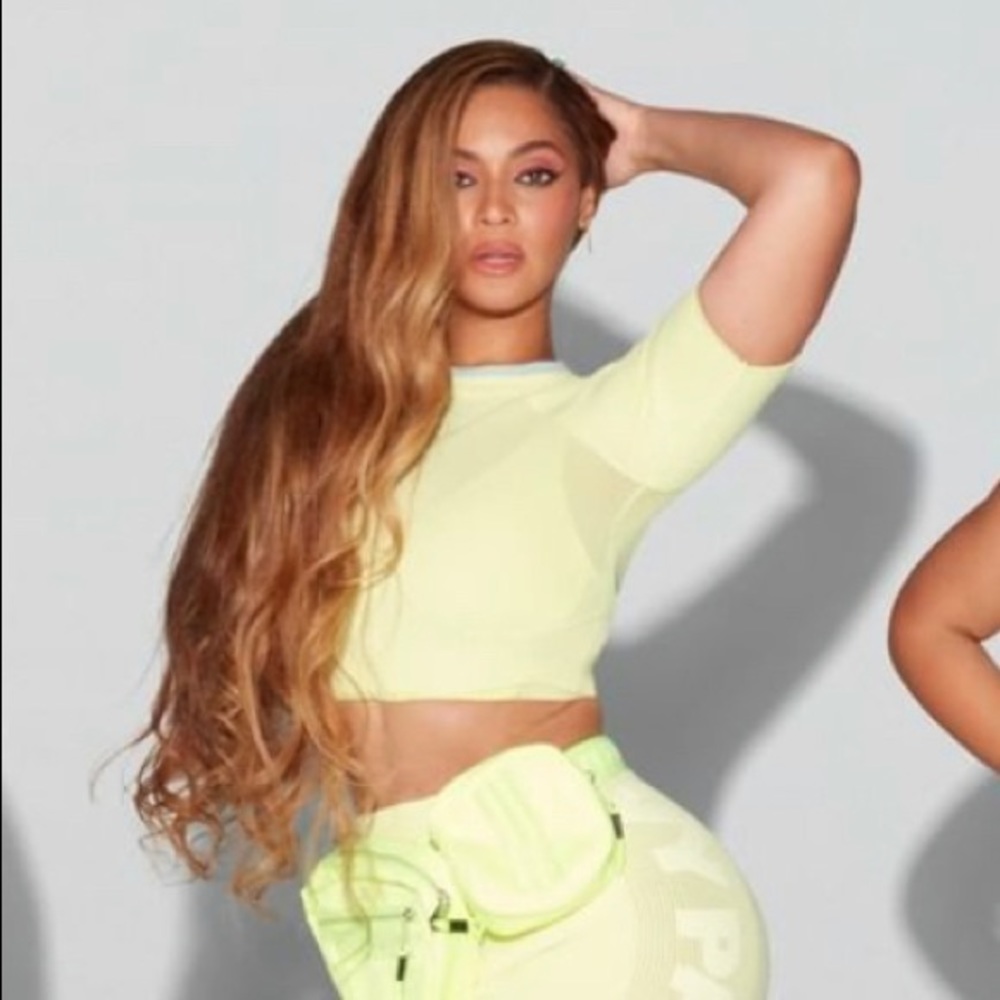 Adidas IVY Park lime green crop top